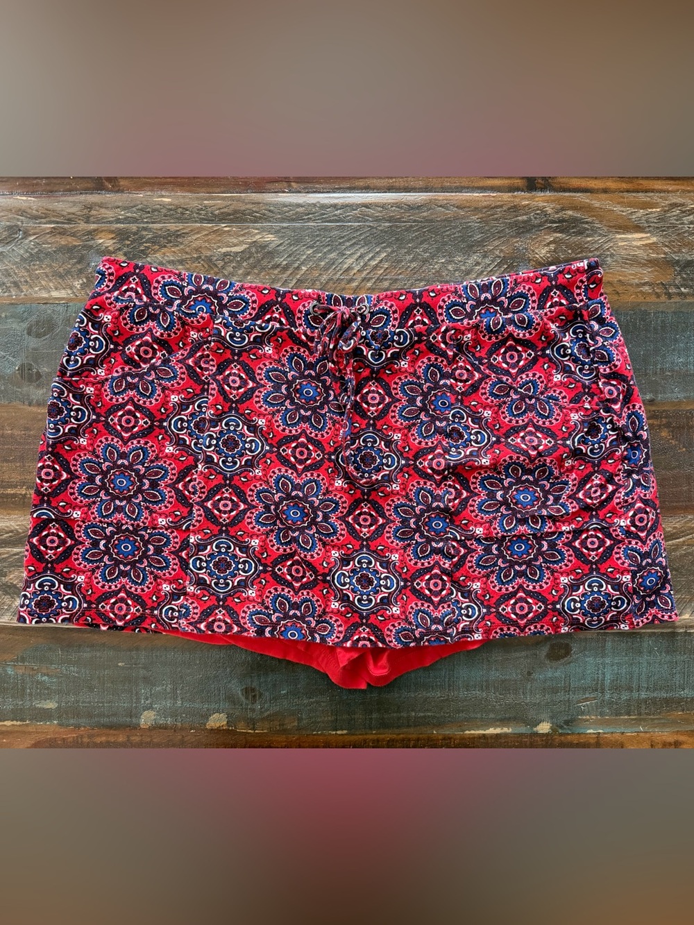 Jones New York Signature Women’s XXL Red Medallion Drawstring Skort | SKU 0476
